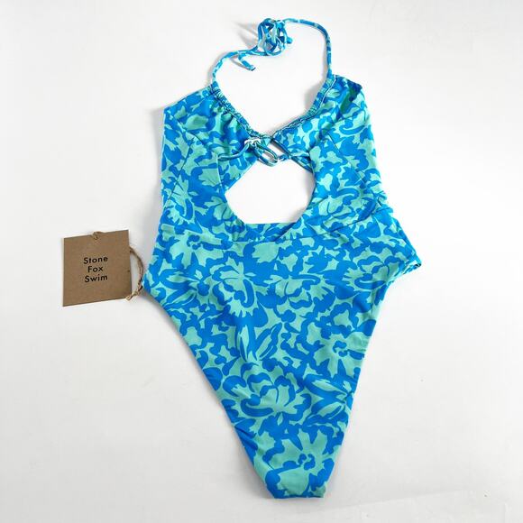 Stone Fox Swim Blue Floral Bikini - Picture 3 of 4